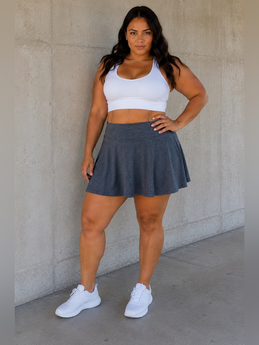 Athletic Works Gray Athletic Skort Built In Shorts XL 14-16